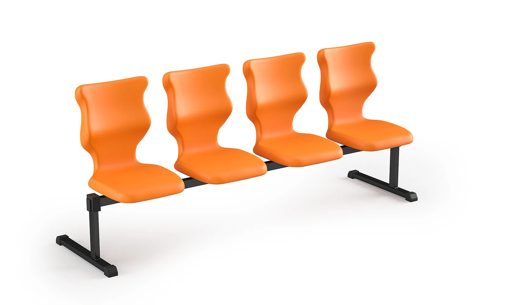 Zestaw siedziskowy Bench rozmiar 4 – 4 os. / Czarny / Pomarańczowy