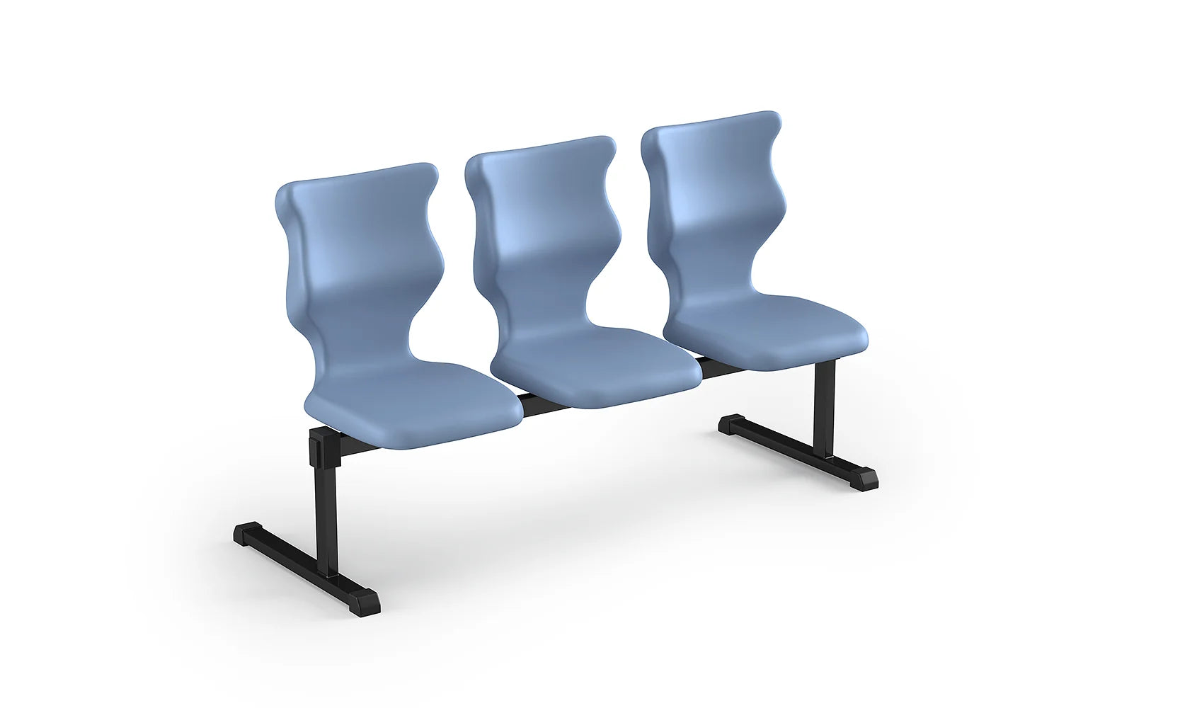 Zestaw siedziskowy Bench rozmiar 5 – 3 os. / Szary / Pastelowy niebieski