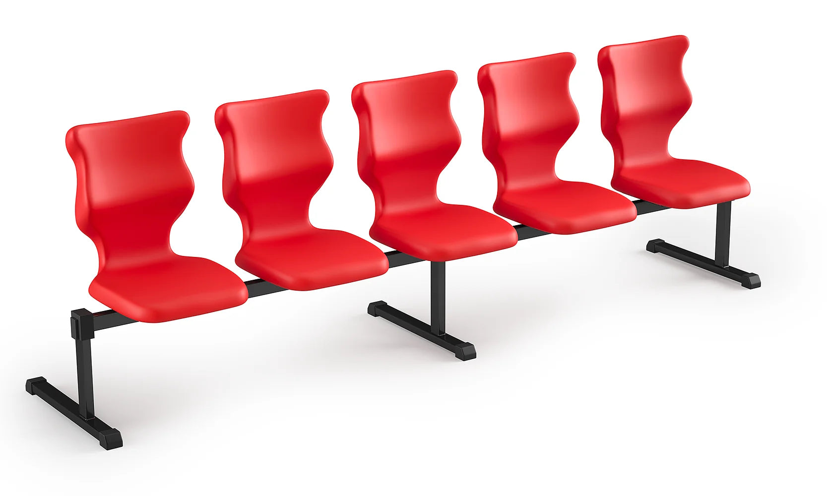 Zestaw siedziskowy Bench rozmiar 5 – 5 os. / Czarny / Czerwony