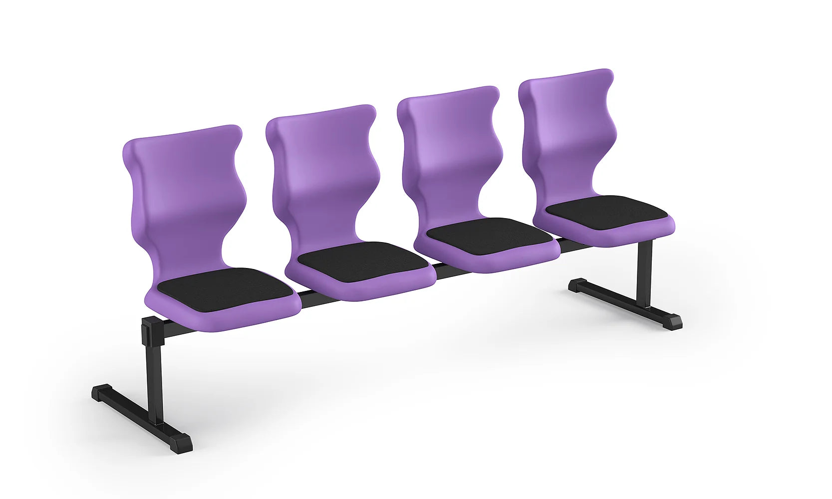 Zestaw siedziskowy Bench Soft rozmiar 4 – 4 os. / Czarny / Fioletowy