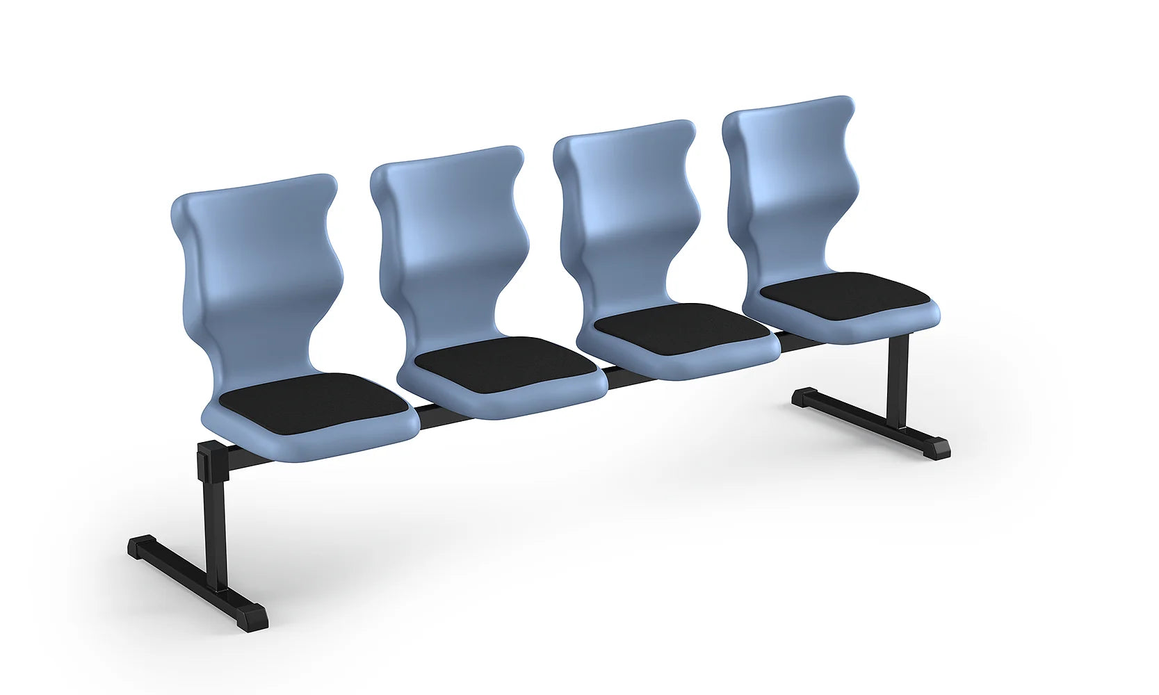 Zestaw siedziskowy Bench Soft rozmiar 4 – 4 os. / Szary / Pastelowy niebieski