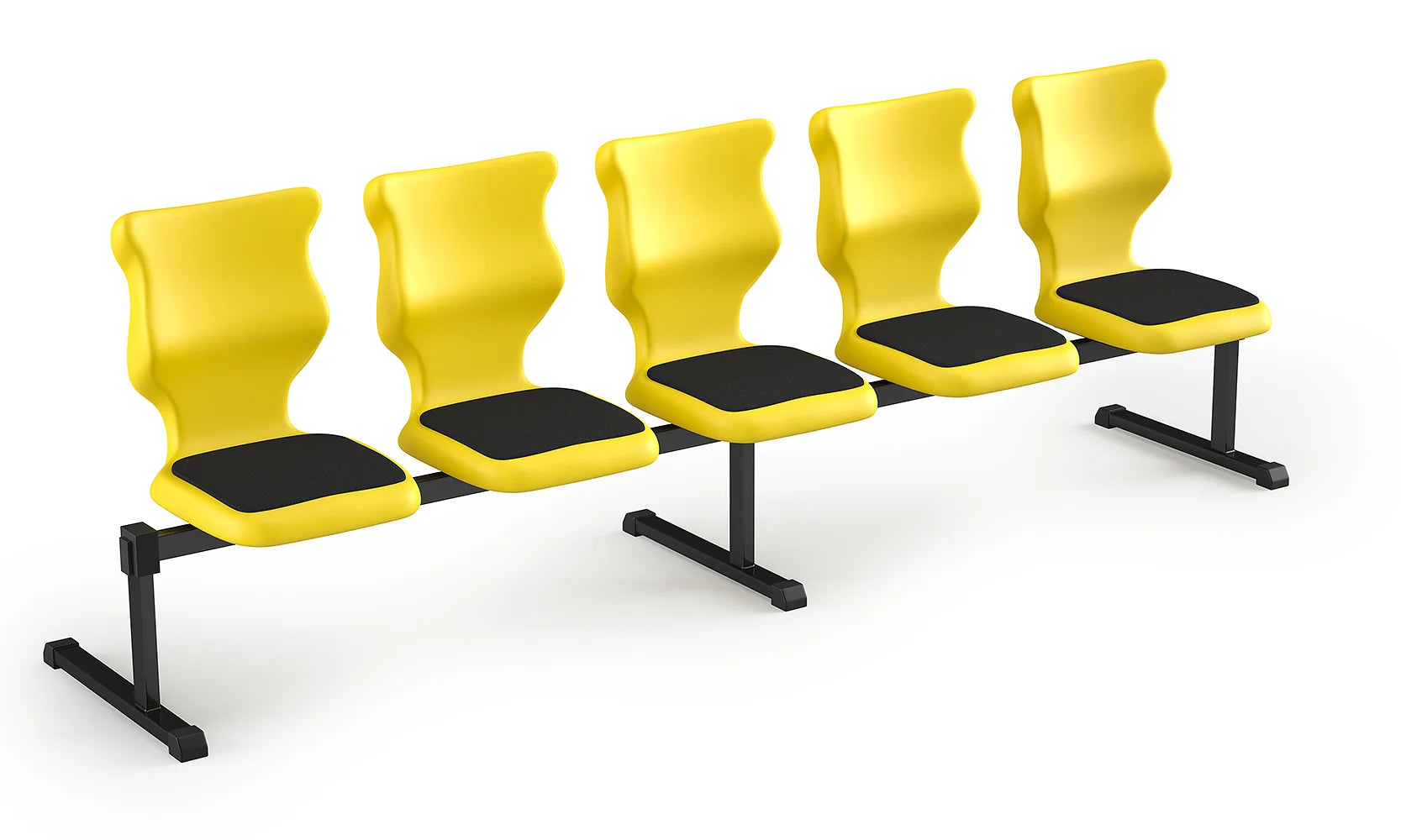 Zestaw siedziskowy Bench Soft rozmiar 4 – 5 os. / Czarny / Żółty