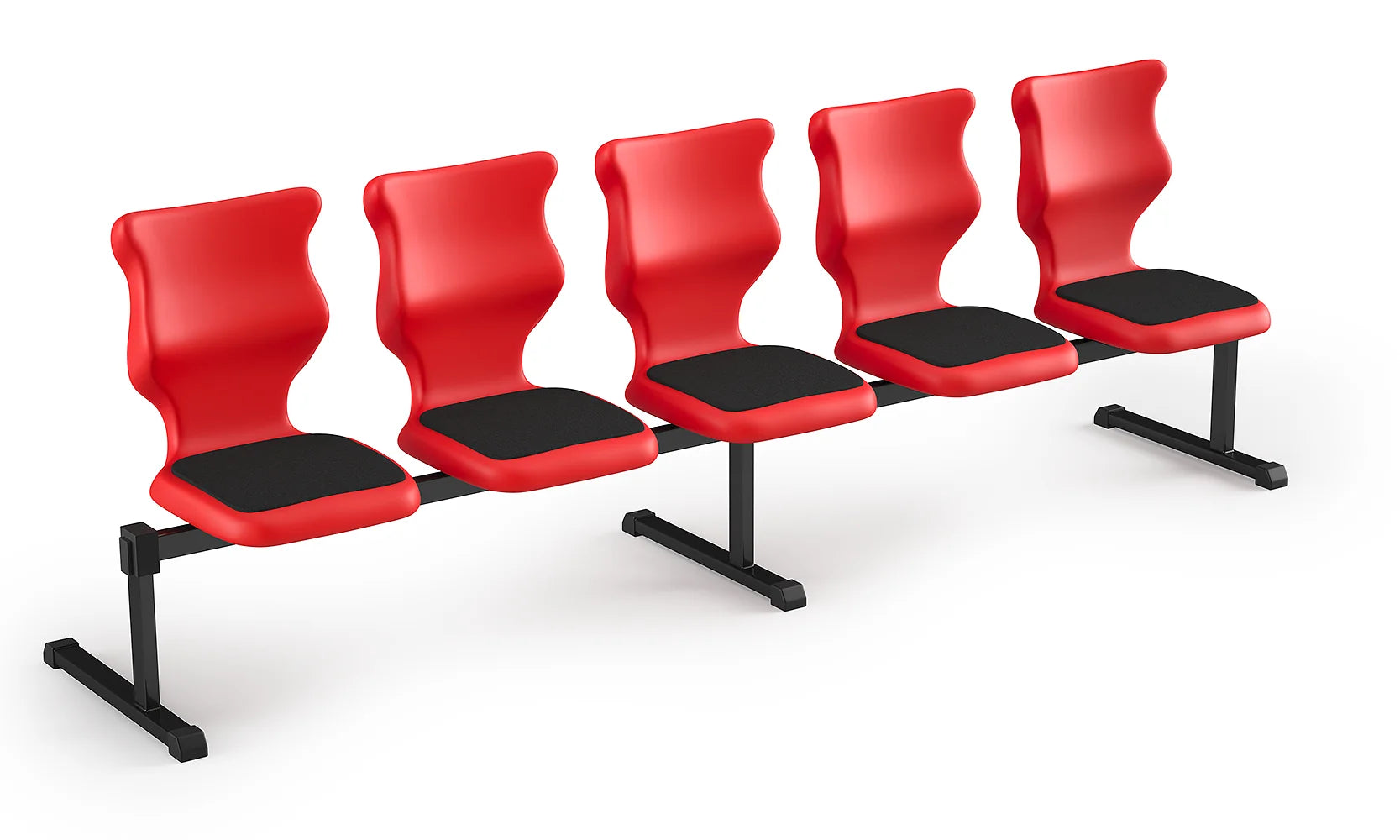 Zestaw siedziskowy Bench Soft rozmiar 4 – 5 os. / Szary / Czerwony