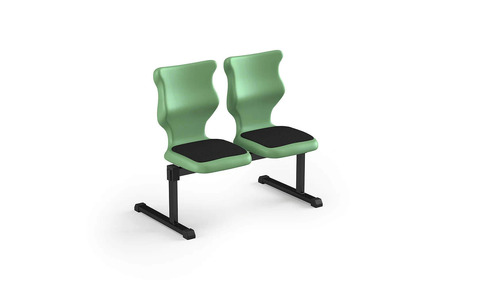 Zestaw siedziskowy Bench Soft rozmiar 5 – 2 os. / Czarny / Pastelowy zielony