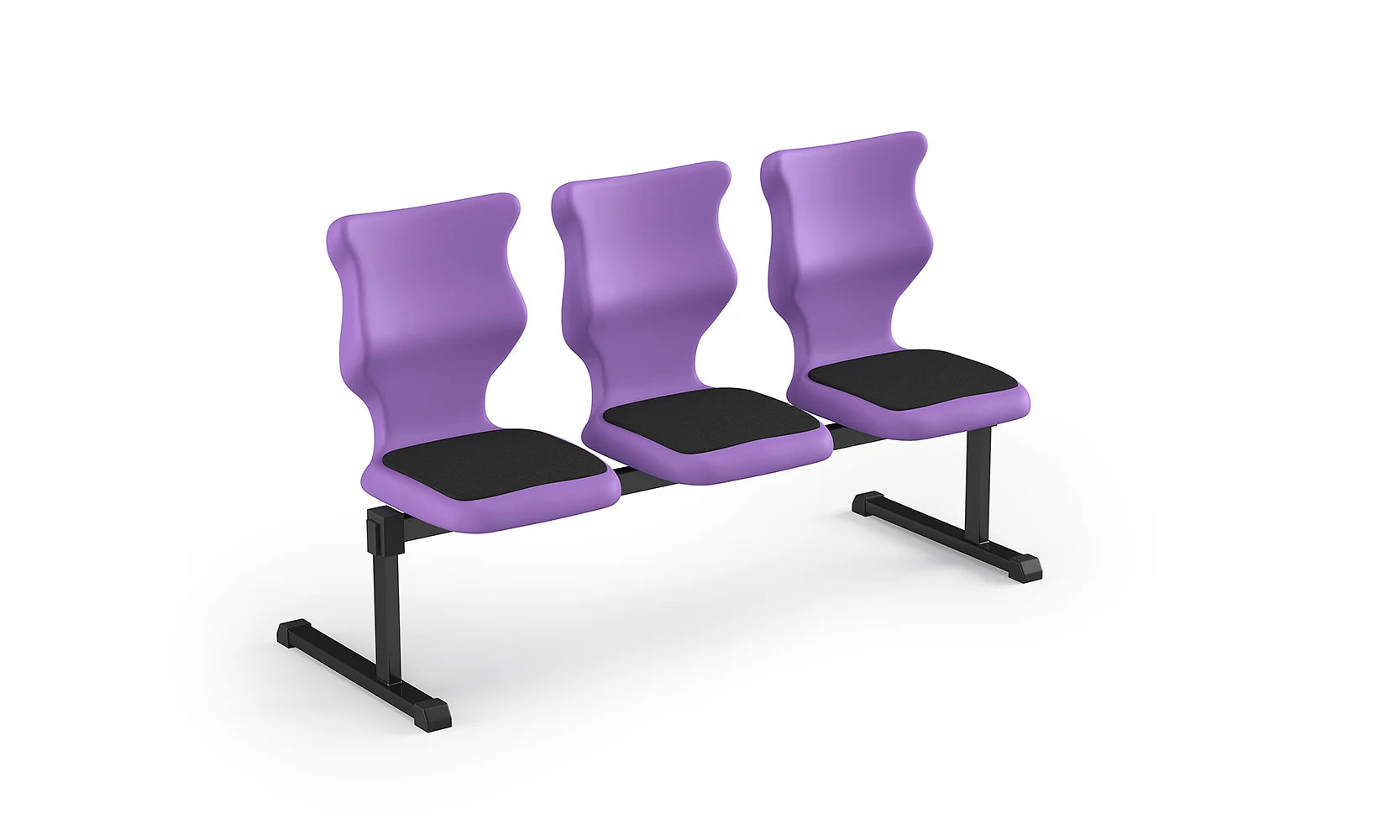 Zestaw siedziskowy Bench Soft rozmiar 5 – 3 os. / Szary / Fioletowy