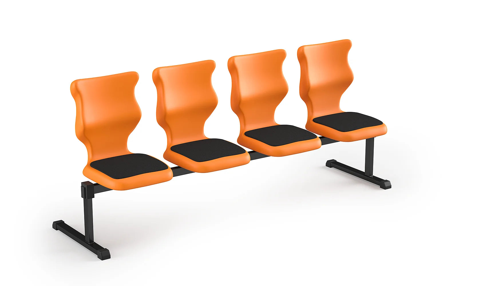 Zestaw siedziskowy Bench Soft rozmiar 5 – 4 os. / Czarny / Pomarańczowy