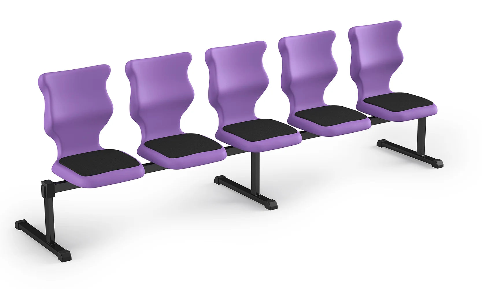Zestaw siedziskowy Bench Soft rozmiar 5 – 5 os. / Czarny / Fioletowy