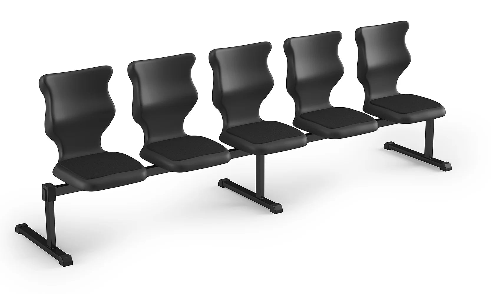 Zestaw siedziskowy Bench Soft rozmiar 5 – 5 os. / Szary / Czarny
