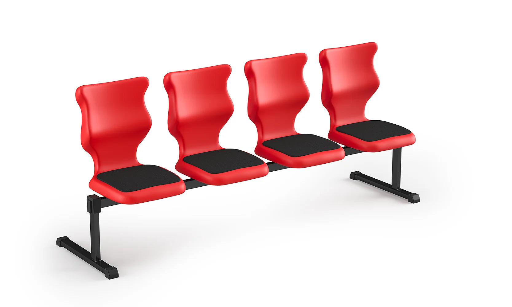 Zestaw siedziskowy Bench Soft rozmiar 6 – 4 os. / Czarny / Czerwony