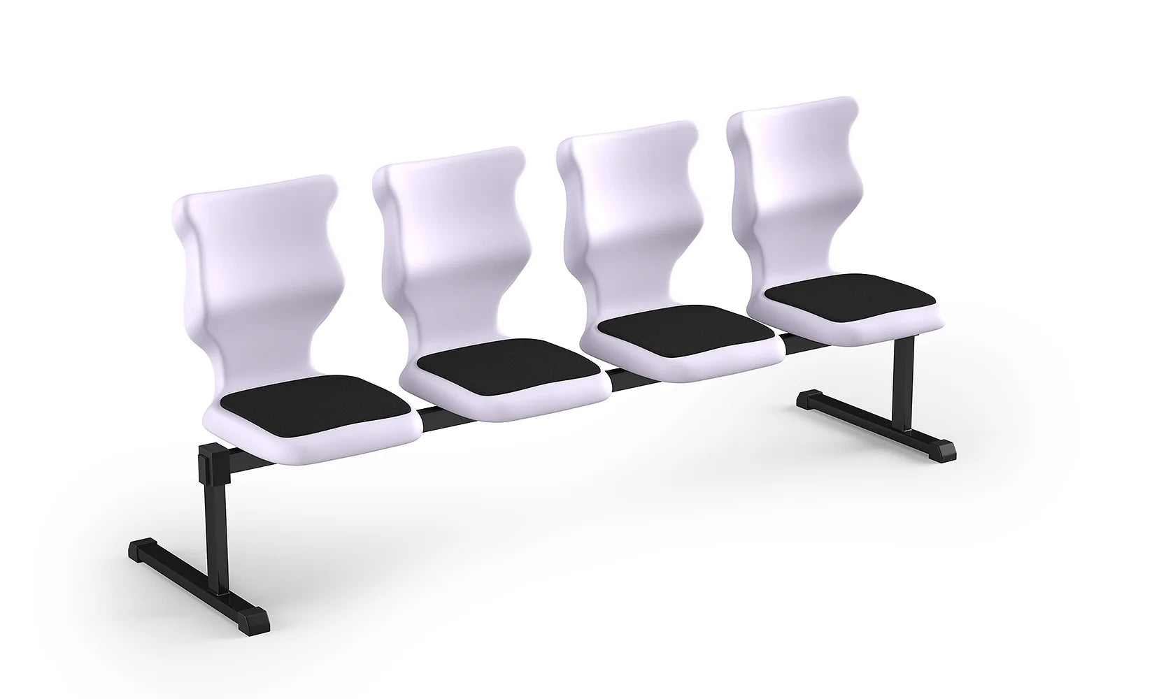 Zestaw siedziskowy Bench Soft rozmiar 6 – 4 os. / Czarny / Pastelowy fioletowy