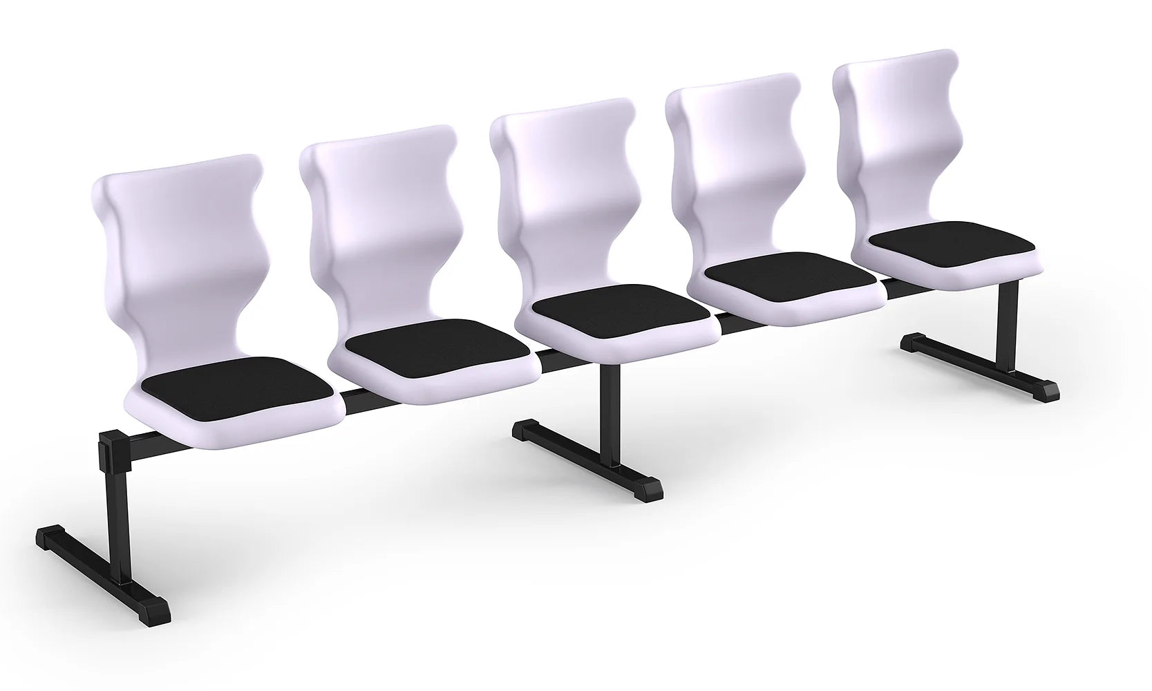 Zestaw siedziskowy Bench Soft rozmiar 6 – 5 os. / Szary / Pastelowy fioletowy
